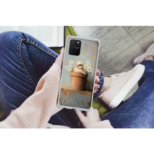 Bloempot - Kuiken - Bloemetjes Telefoonhoesje Samsung Galaxy S10 Lite klein -handS10Lite