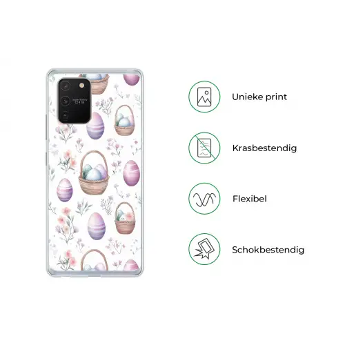 Bloemen - Paaseieren - Patroon Telefoonhoesje Samsung Galaxy S10 Lite klein -specsS10Lite