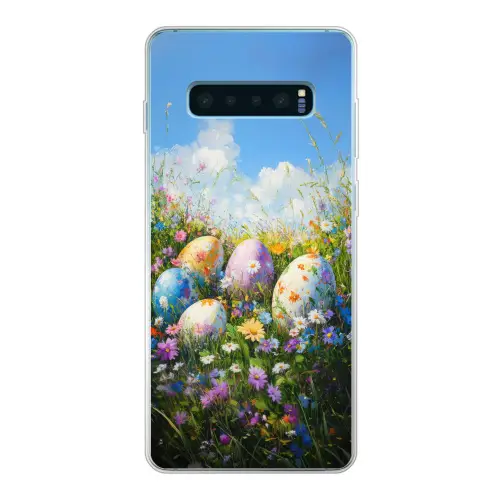 Grasveld - Eieren - Bloemen Telefoonhoesje Samsung Galaxy S10 Lite klein -3d