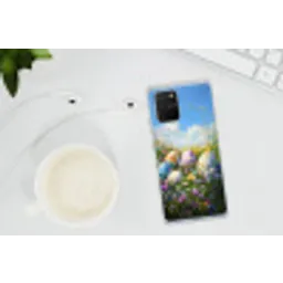 Grasveld - Eieren - Bloemen Telefoonhoesje Samsung Galaxy S10 Lite klein -oordopS10Lite