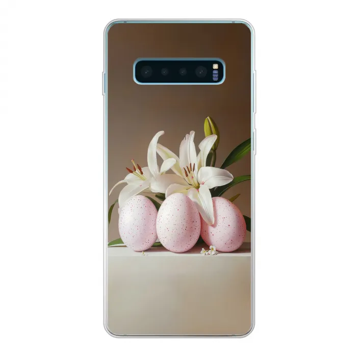 Lelies - Eieren - Pasen Telefoonhoesje Samsung Galaxy S10 Lite klein -3d