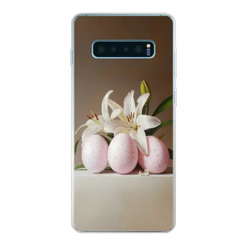 Lelies - Eieren - Pasen Telefoonhoesje Samsung Galaxy S10 Lite klein -3d