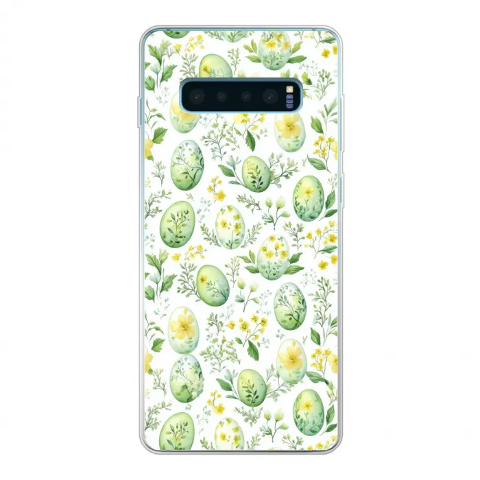 Patroon - Groen - Eieren Telefoonhoesje Samsung Galaxy S10 Lite klein -3d