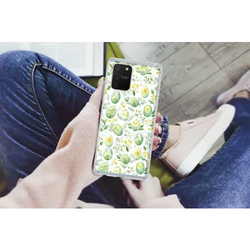 Patroon - Groen - Eieren Telefoonhoesje Samsung Galaxy S10 Lite klein -handS10Lite