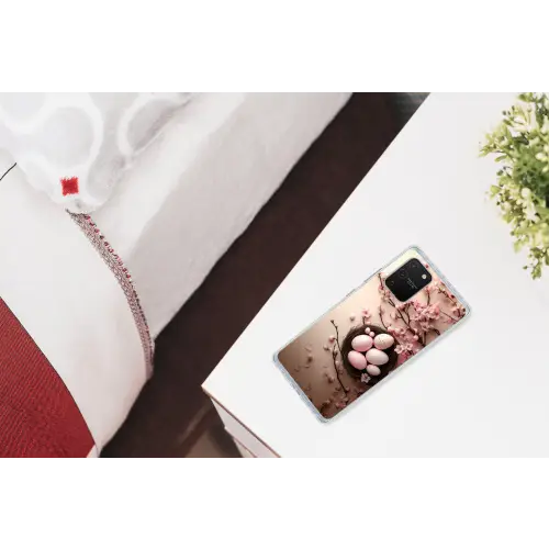 Roze - Bloesems - Eieren Telefoonhoesje Samsung Galaxy S10 Lite klein -kamerS10Lite