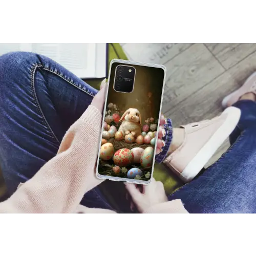 Konijn - Paaseieren - Stilleven Telefoonhoesje Samsung Galaxy S10 Lite klein -handS10Lite