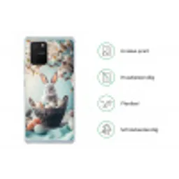 Konijn - Eieren - Mand Telefoonhoesje Samsung Galaxy S10 Lite klein -specsS10Lite