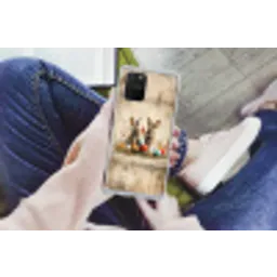 Konijnen - Bloemen - Eieren Telefoonhoesje Samsung Galaxy S10 Lite klein -handS10Lite
