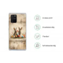 Konijnen - Bloemen - Eieren Telefoonhoesje Samsung Galaxy S10 Lite klein -specsS10Lite