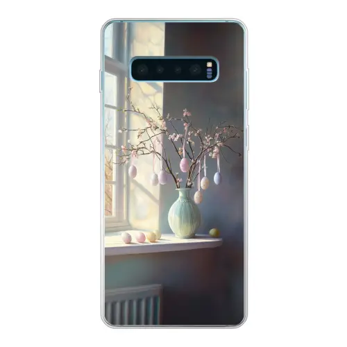 Stilleven - Vaas - Paastak Telefoonhoesje Samsung Galaxy S10 Lite klein -3d