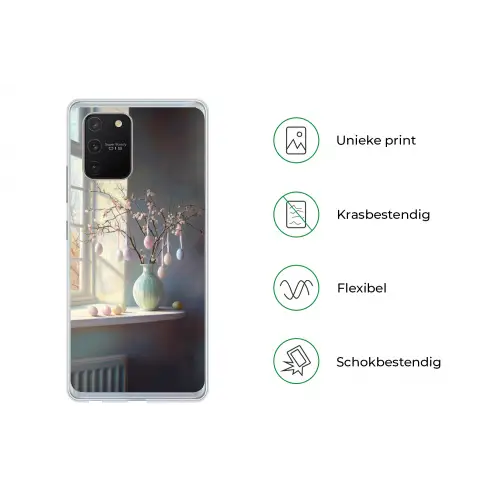Stilleven - Vaas - Paastak Telefoonhoesje Samsung Galaxy S10 Lite klein -specsS10Lite