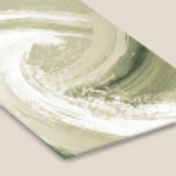 Abstract - Penseelstreken - Golven - Groen fotolijst zwart zonder passe partout klein -zsfeer6