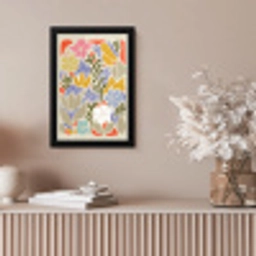 Abstract - Bloemen - Bladeren fotolijst zwart zonder passe partout klein -sfeer5