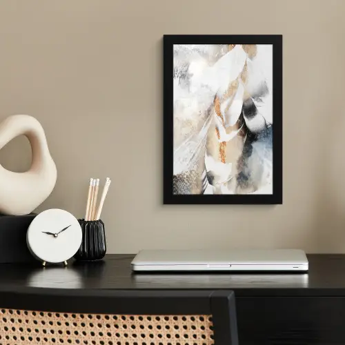 Abstract - Gold - Design - Luxe fotolijst zwart zonder passe partout klein -sfeer1