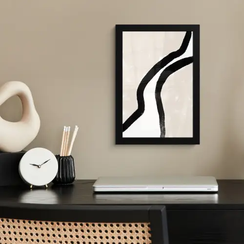Abstract - Lijn - Design - Pastel fotolijst zwart zonder passe partout klein -sfeer1