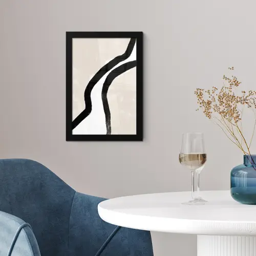 Abstract - Lijn - Design - Pastel fotolijst zwart zonder passe partout klein -sfeer4
