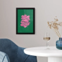Abstract - Pink - Lijnen - Groen fotolijst zwart zonder passe partout klein -sfeer4