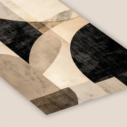 Abstract - Vormen - Modern - Beige fotolijst zwart zonder passe partout klein -zsfeer6