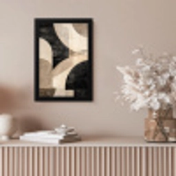 Abstract - Vormen - Modern - Beige fotolijst zwart zonder passe partout klein -sfeer5