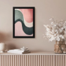 Abstract - Golven - Sierlijk - Roze fotolijst zwart zonder passe partout klein -sfeer5