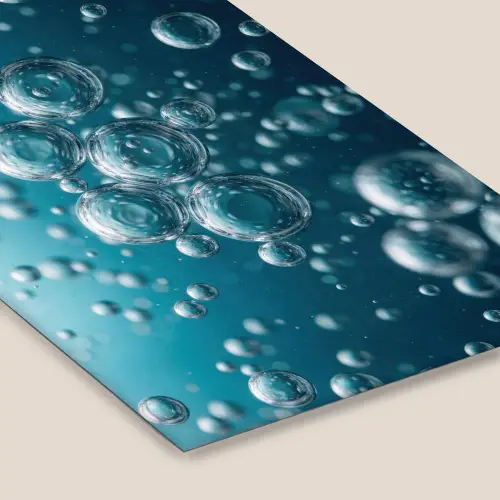Luchtbellen - Dynamisch - Blauw fotolijst zwart zonder passe partout klein -zsfeer6