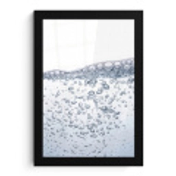 Luchtbellen - Water - Dynamisch fotolijst zwart zonder passe partout klein -3d