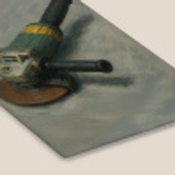 Haakse slijper - Schilderij - Gereedschap fotolijst zwart zonder passe partout klein -zsfeer6