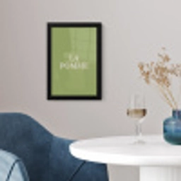 Appel - Groen - Minimalistisch fotolijst zwart zonder passe partout klein -sfeer4