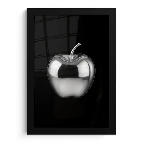 Appel - Metallic - Symmetrisch fotolijst zwart zonder passe partout klein -3d