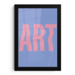 Art - Roze - Blauw fotolijst zwart zonder passe partout klein -3d