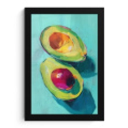 Avocado - Groen - Pit - Schaduw fotolijst zwart zonder passe partout klein -3d
