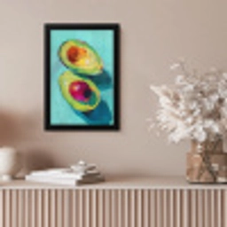 Avocado - Groen - Pit - Schaduw fotolijst zwart zonder passe partout klein -sfeer5
