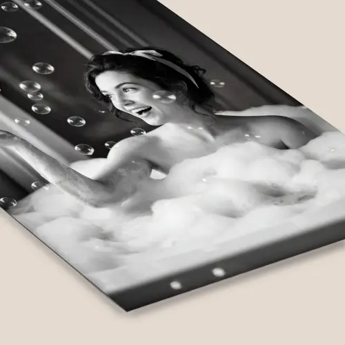 Bad - Bubbels - Zwart - Wit fotolijst zwart zonder passe partout klein -zsfeer6