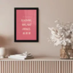 BBQ - Quote - Roze - Zomer fotolijst zwart zonder passe partout klein -sfeer5