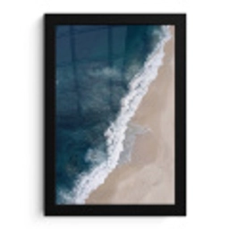 Strand - Zee - Golven fotolijst zwart zonder passe partout klein -3d
