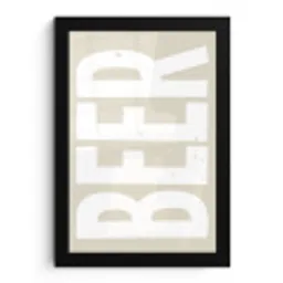 Beer - Japandi - Beige - Decoratie fotolijst zwart zonder passe partout klein -3d