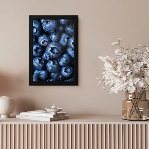 Bessen - Blauw - Fruit fotolijst zwart zonder passe partout klein -sfeer5