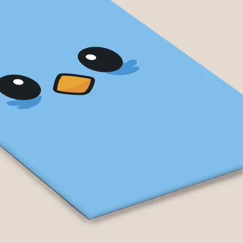 Vogel - Blauw - Eenvoudig fotolijst zwart zonder passe partout klein -zsfeer6