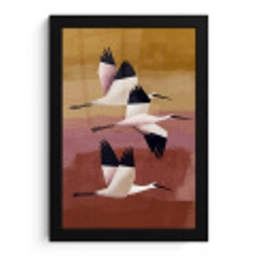 Vogels - Snavel - Abstract fotolijst zwart zonder passe partout klein -3d