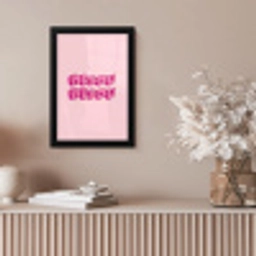 Bisou - Roze - Schaduw fotolijst zwart zonder passe partout klein -sfeer5