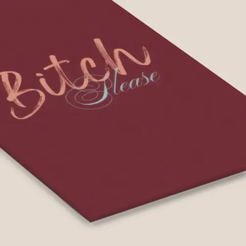 Bitch please - Rood - Blauw fotolijst zwart zonder passe partout klein -zsfeer6