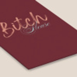 Bitch please - Rood - Blauw fotolijst zwart zonder passe partout klein -zsfeer6