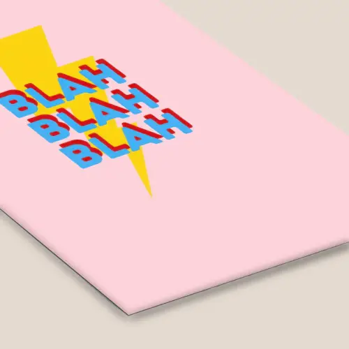 Blah - Bliksem - Roze fotolijst zwart zonder passe partout klein -zsfeer6
