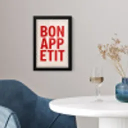 Blokletters - Rood - Kartelrand fotolijst zwart zonder passe partout klein -sfeer4