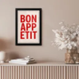 Blokletters - Rood - Kartelrand fotolijst zwart zonder passe partout klein -sfeer5