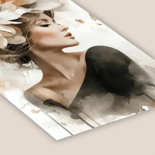 Bloesem - Portret - Gezicht fotolijst zwart zonder passe partout klein -zsfeer6
