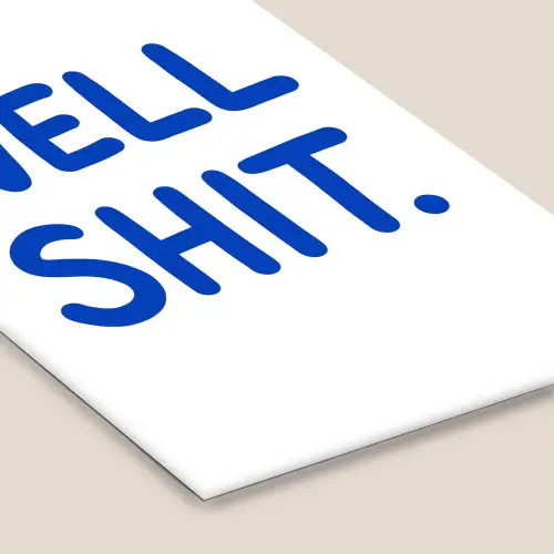 Blauw - Quote - Wit fotolijst zwart zonder passe partout klein -zsfeer6