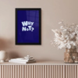 Blauw - Why not - Minimalistisch fotolijst zwart zonder passe partout klein -sfeer5