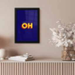 Blauw - Geel - OH - Schaduw fotolijst zwart zonder passe partout klein -sfeer5