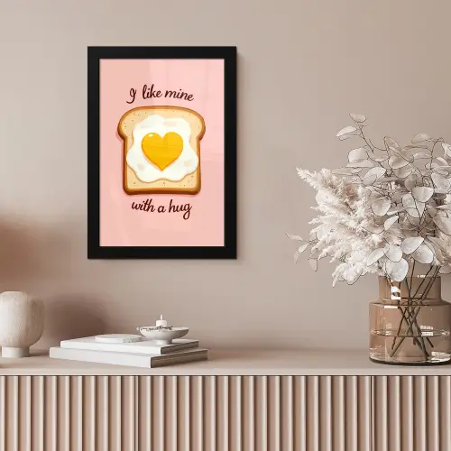Brood - Illustratie - Quote - Roze fotolijst zwart zonder passe partout klein -sfeer5